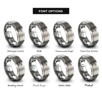 font options for inside engraving on gray bcn rings