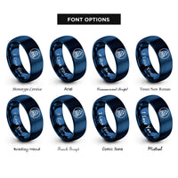 font options for inside engraving on blue beach bonfire rings
