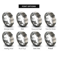 font options for inside engraving on grey beach bonfire rings