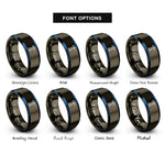 font options for inside engraving on gunmetal & blue beacon light rings