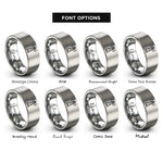 font options for inside engraving on grey beacon rays rings