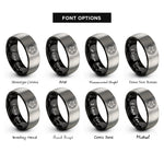 font options for inside engraving on black & gray beadlock wheel rings