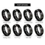 font options for inside engraving on black & gray beadlock wheel rings