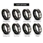 font options for inside engraving on black & silver beadlock wheel rings