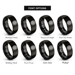 font options for inside engraving on black beadlock wheel rings
