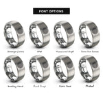 font options for inside engraving on silver beadlock wheel rings