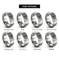 font options for inside engraving on silver beadlock wheel rings