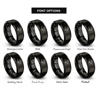 font options for inside engraving on black beagle rings