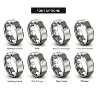 font options for inside engraving on grey beaker rings