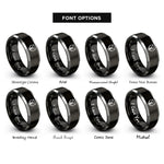 font options for inside engraving on black & gray bear berserker rings