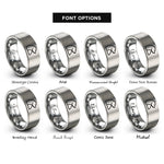 font options for inside engraving on gray bear rings