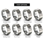 font options for inside engraving on gray bear rings