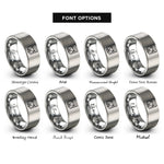 font options for inside engraving on gray bear pride flag rings