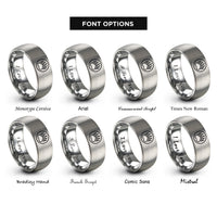 font options for inside engraving on gray bear print rings