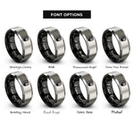 font options for inside engraving on black & grey beard silhouette rings