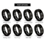 font options for inside engraving on black bearded axe rings