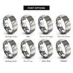 font options for inside engraving on gray bearded axe rings