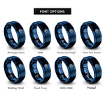 font options for inside engraving on blue bearing arrow rings