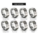 font options for inside engraving on gray bearing compass rings
