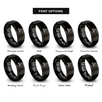 font options for inside engraving on black beast mode barbell rings