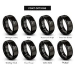 font options for inside engraving on black beast mode barbell rings