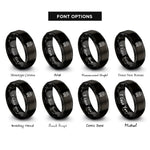 font options for inside engraving on black beer barrel rings