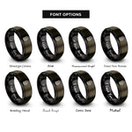font options for inside engraving on gunmetal & black beer mug rings
