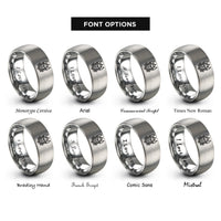 font options for inside engraving on gray belial rings
