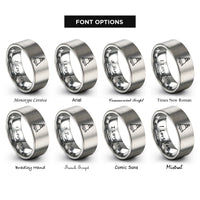 font options for inside engraving on gray bell buoy rings