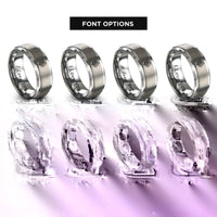 font options for inside engraving on gray belladonna nightshade rings