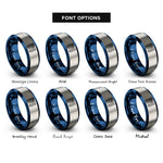 font options for inside engraving on blue & grey bench power supply rings