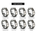 font options for inside engraving on silver bench power supply rings