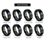 font options for inside engraving on gunmetal & blue bench power supply rings