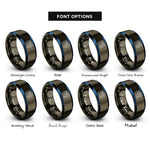 font options for inside engraving on gunmetal & blue bench power supply rings