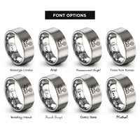 font options for inside engraving on silver bench press rings