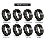 font options for inside engraving on black bench vise rings