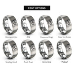 font options for inside engraving on grey bench vise rings