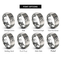 font options for inside engraving on grey bench vise rings