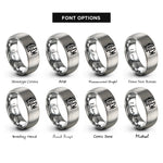 font options for inside engraving on grey bench vise rings