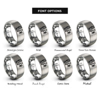font options for inside engraving on grey bench vise rings