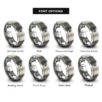 font options for inside engraving on gray bench vise rings