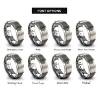 font options for inside engraving on gray benchmark disk crosshair rings