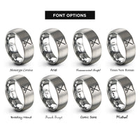 font options for inside engraving on gray benchmark x rings