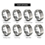 font options for inside engraving on gray benchmark x rings