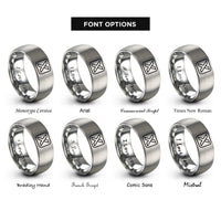 font options for inside engraving on gray benchmark x rings