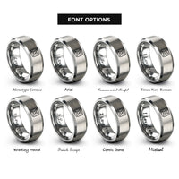 font options for inside engraving on gray benchmark x rings