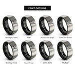 font options for inside engraving on black & grey berserker roar rings