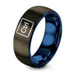 Best Birthday Gifts for Men – gunmetal & blue tungsten ctrl key ring