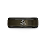 trendy bands for him – gunmetal & black tungsten penrose style aperiodic wedding band