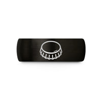 birthday presents for mom – black tungsten bottle cap wedding band